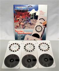 VINTAGE TALKING VIEW MASTER MASTERS OF THE UNIVERSE HE MAN 3-D CARTRIDGE ALBUM -